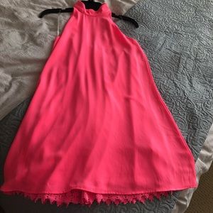 Altar’d State Hot Pink high neck mini dress